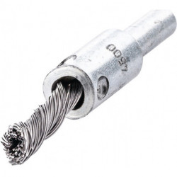 Brosse pinceau D. 6 mm tige 6 mm épaisseur fil 035 mm acier 4500 min-¹ LESSMANN