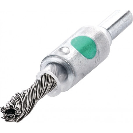Brosse pinceau D. 6 mm tige 6 mm épaisseur fil 035 mm VA 4500 min-¹ LESSMANN