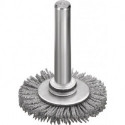 Brosse plate D. 30 mm tige 6 mm SiC poils de ponç. granulation 320 6 mm 18000 mi