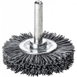 Brosse plate D. 50 mm tige 6 mm SiC poils de ponç. granulation 320 10 mm 15000 m