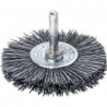 Brosse plate D. 70 mm tige 6 mm SiC poils de ponç. granulation 320 12 mm 15000 m