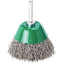 Brosse boisseau D. 50 mm tige 6 mm épaisseur fil 03 mm VA 10500 min-¹ LESSMANN