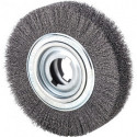 Brosse plate D. 250 mm épaisseur de fil 0,35 mm acier 60 mm 3600 min-¹ LESSMANN