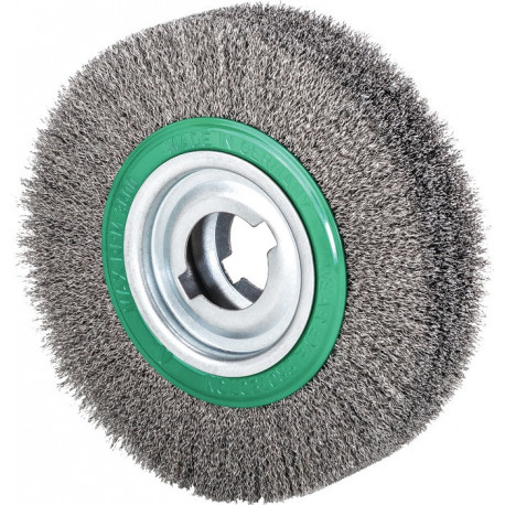 Brosse plate D. 250 mm épaisseur de fil 035 mm VA 60 mm 3600 min-¹ LESSMANN