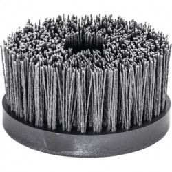 Brosse rotative D. 130 mm M14 SiC poils de ponçage granulation 80 2500 min-¹ LESSMANN