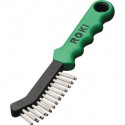 Brosse métallique ROKI longueur 225 mm 035 mm VA 2 rangées LESSMANN