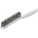 Brosse métallique longueur 285 mm 0,35 mm fil d’acier VA ondulé 3 rangées LESSMANN