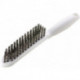 Brosse métallique longueur 285 mm 035 mm fil d’acier VA ondulé 4 rangées LESSMA