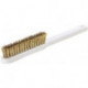 Brosse fine longueur 225 mm 015 mm fil de laiton ondulé 4 rangées LESSMANN