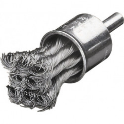 Brosse pinceau D. 19 mm épaisseur de fil 0,35 mm acier LESSMANN