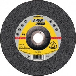 Meule à ébarber A 46 N Supra D180xS6 mm contre-coudé aluminium perçage 22,23 mm (Par 10)