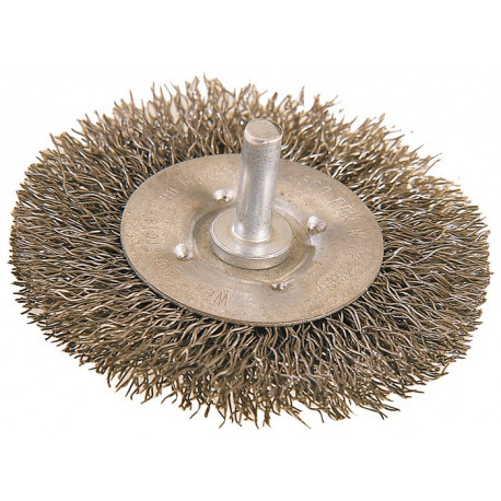 Brosse plate D. 100 mm épaisseur de fil 03 mm acier 12 mm 4500 min-¹ OSBORN