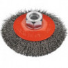 Brosse conique D. 100 mm épaisseur de fil 0,2 mm VA 20 mm 12500 min-¹ OSBORN