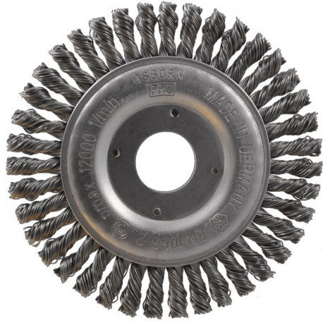 Brosse à pipeline D. 115 mm épaisseur de fil 0,5 mm acier 6 mm 12500 min-¹ OSBORN