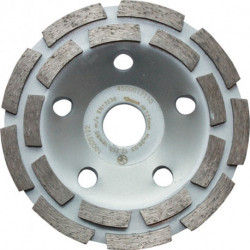 Meule boisseau diamant 100 mm pour béton et granit 22,23 mm deux rangées PROMAT