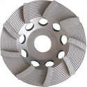 Meule boisseau diamant 115 mm pour béton et granit 22,23 mm une rangé