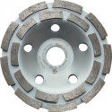 Meule boisseau diamant 125 mm pour béton et granit 22,23 mm deux rangées