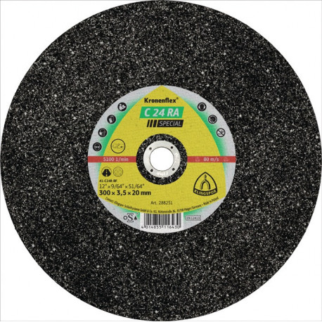 Disque à tronçonner C 24 RA Special D350x4 mm droit perçage 20 mm KLINGSPOR