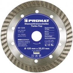 Disque à tronçonner diamant D. 230 mm perçage 22,23 mm âme en acier 10 mm