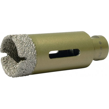 Couronne diamantée D. 20 mm longueur 70 mm approprié p. carrel./granite/marbre M
