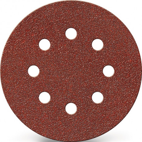 Disque abrasif adhésif GLS 4 115mm K.60 pour bois/métal Corindon Nb de trous : 8 (Par 25)