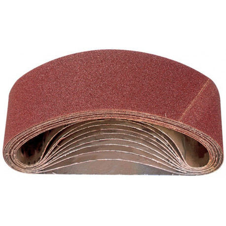 Bande abrasive L. 533 mm l. 75 mm granulation 40 pour bois/métal corindon PROMAT (Par 10)