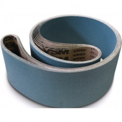 Bande abrasive ZK713X L. 1000 mm l. 100 mm granulation 60 pour acier/INOX/métaux (Par 10)