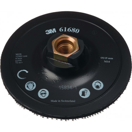 Plateau-support Scotch Brite ¢ DH-AC D. 115 mm M14 avec centrage 3M
