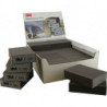 Éponge abrasive HI-FL L100xl68 mm moyen doux/revêtu des quatre côtés 3M (Par 24)