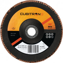 Disque à lamelles Cubitron™ II 967A D. 125 mm granulation 80 conique INOX grain (Par 10)