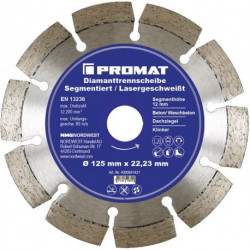 Disque à tronçonner diamant D. 350 mm perçage 20 mm soudé au laser 12 mm