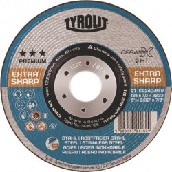Meule à ébarber CERABOND X D178xS7 mm contre-coudé INOX/acier perçage 22,23 mm T (Par 5)