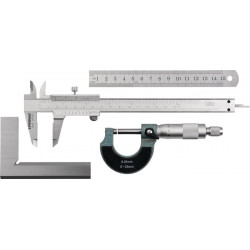 Jeu d'instruments de mesure 4 pièces PROMAT