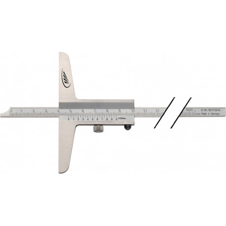Jauge de profondeur DIN 862 300 mm règle de mesure droite 12 x 4 mm HELIOS PREIS