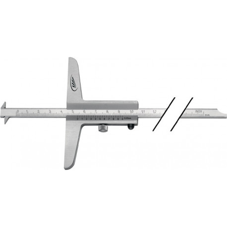 Jauge de profondeur DIN862 200 mm règle de mesure à déport 8 x 3 mm HELIOS PREISSER