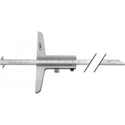 Jauge de profondeur 300 mm règle de mesure à déport 8 x 3 mm HELIOS PREISSER