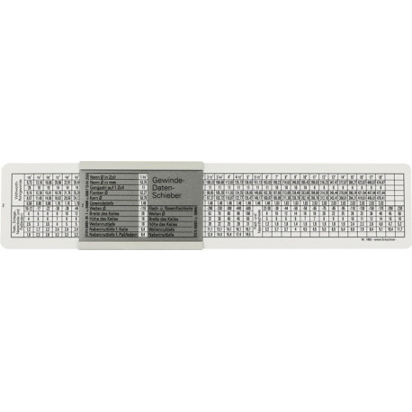 Réglet pour filetage DIN adapté à M/MF/BSW/G plastique PROMAT