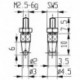 Palpeur D. 2 mm cylindre horizontal M25 acier adapté à horloges de mesure KÄFER