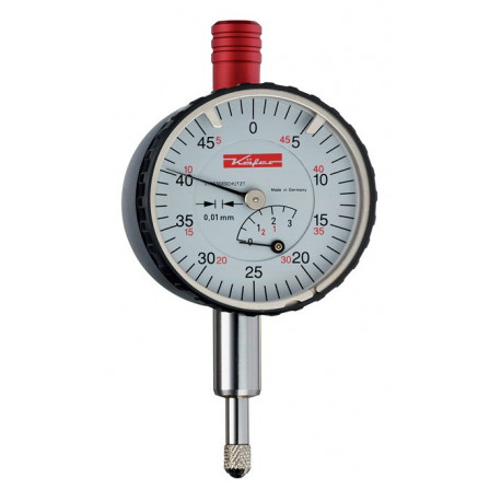 Petit comparateur KM 4S 3 mm lecture 001 mm avec protection antichoc KÄFER