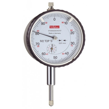 Comparateur M2 Top S 10 mm lecture 001 mm avec protection antichoc KÄFER