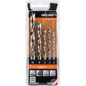 Jeu de forets bois PCTM 5 pièces D. 4, 5, 6, 8, 10 mm HSS-Co5 ALPEN