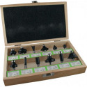 Jeu de fraises 973CT12A06 carbure D. de la tige 8 mm 12 pièces FISCH-TOOLS