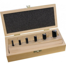 Jeu de fraises à rainurer 973CT06A04 carbure D. de la tige 8 mm 6 pièces FISCH-TOOLS