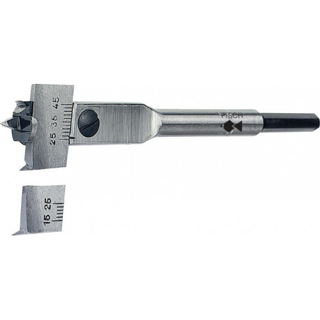 Foret à centrer type 0500 D. de perçage 15-45 mm longueur 130 mm tige 6 pans FISCH-TOOLS