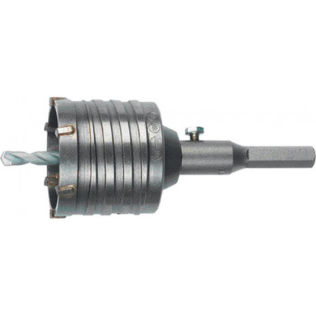 Trépan à percussion D. nominal 68 mm longueur totale 120 mm pour prises tige à s