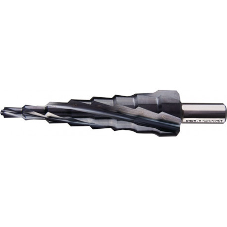 Foret étagé ULTIMATECUT plage de perçage 6-20 mm HSS RUnaTEC goujures hélicoïdal