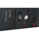 Panneau perforé longueur totale 1200 x hauteur 600 mm l.400xH600 mm avec 12 crochets standard