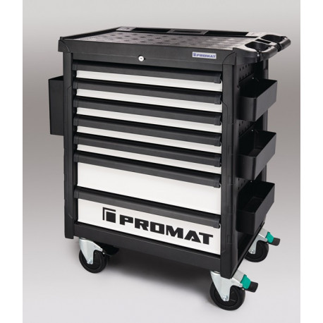 Servante d’atelier profil l.790xP480xH1035 mm 650 kg 7 tiroirs tôle d’acier PROMAT