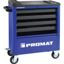 Servante d’atelier l.855xP400xH895 mm 300 kg 4 tiroirs tôle d’acier PROMAT