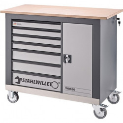 Établi roulant WB620 L extérieure1150xP500xH1030 mm nombre de tiroirs 7 750 kg STAHLWILLE